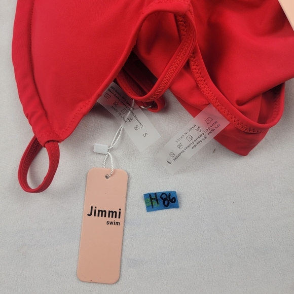 NWT Jimmi SwimCherry Bomb Set with matching sarong & scrunchie sz small - Picture 7 of 7